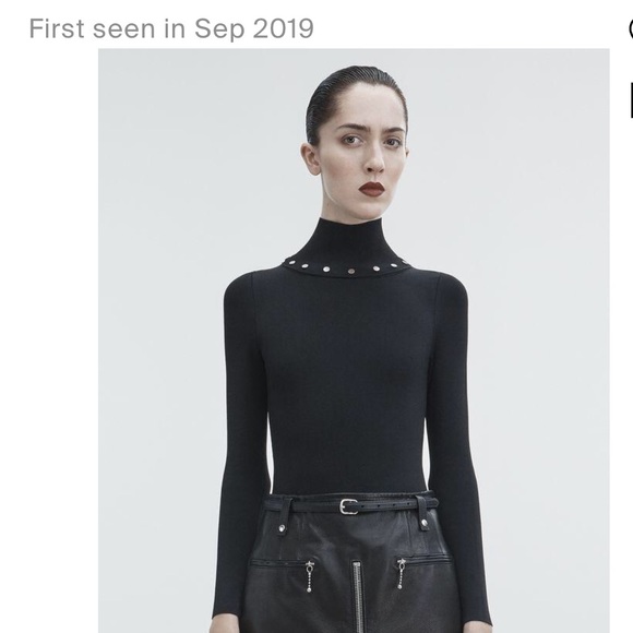 Alexander Wang Tops - ALEXANDER WANG
Studded Stretch-knit Turtleneck Top